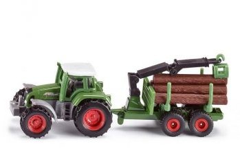 SIKU Metalowy Traktor Z Leśną Przyczepą 1645 4006874016457