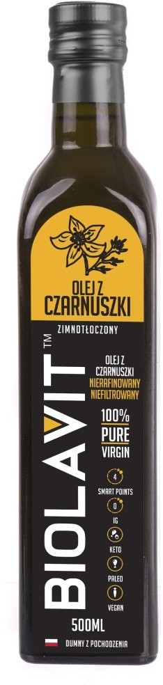 Biolavit Biolavit Olej z czarnuszki zimnotłoczony - 500  ml