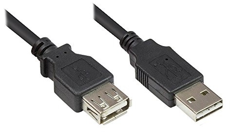 Good Connections Kabel przedłużający USB 2.0 Easy wtyczka A do gniazda A, czarny, 0,5 m, 2511-EU005
