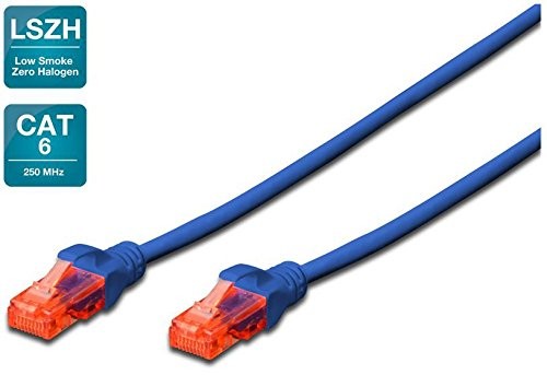 DIGITUS Przewód krosowy  RJ45 U-UTP Cat6 2,00 m Niebieski  LSZH DK-1617-020/B