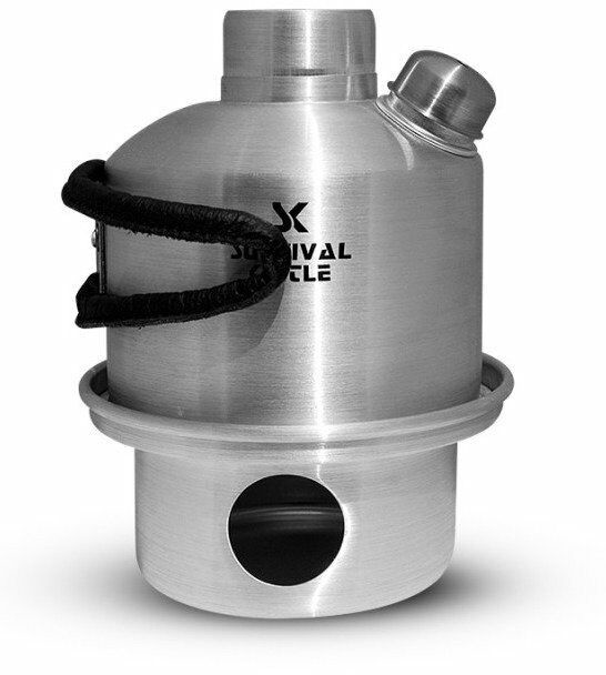 Survival Kettle Aluminiowa Kuchenka czajnik turystyczny Survival Kettle Mini srebrna