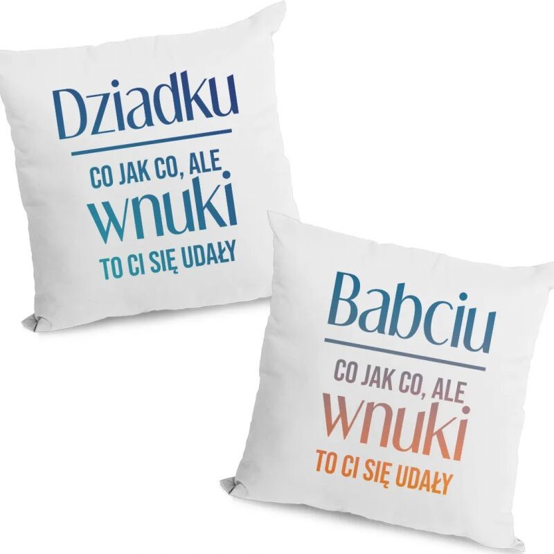 Koszulkowy Komplet dla babci i dziadka - poduszki z nadrukiem 12415