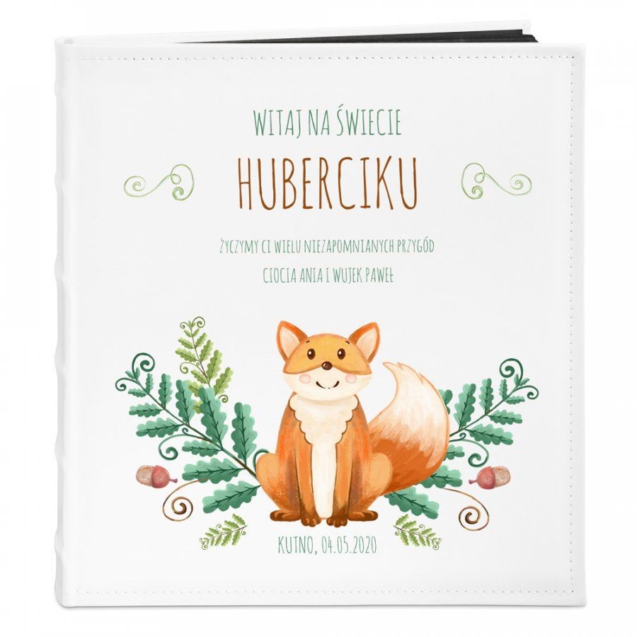 NA Murrano Album Zdjęcia Duży Prezent Dla Dziecka Lisek Nadruk ALB-BC-BK-UV-036