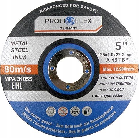 Profi tarcza do ciecia stali 125x1,0mm 10185 10185