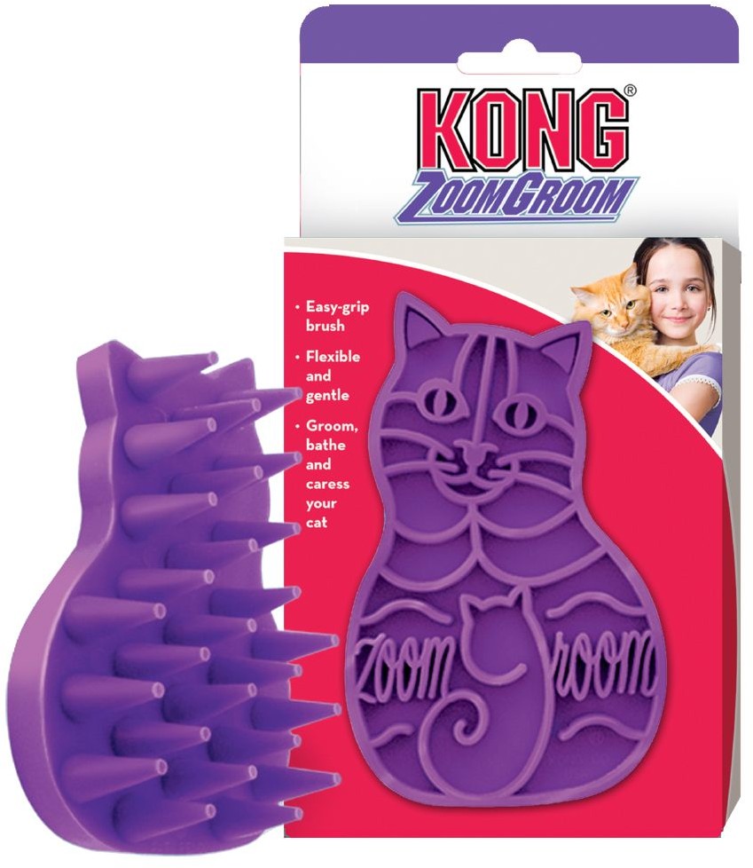 Kong Cat szczotka do masażu Zoom Groom ok 11,4 x 7 x 3 cm