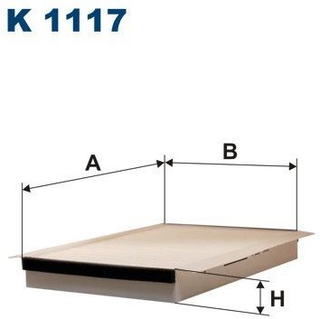 Filtron Filtr, wentylacja przestrzeni pasażerskiej K 1117 K 1117