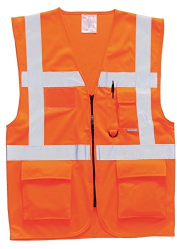 Portwest S476 Berlin kamizelka odblaskowa wg EN471, żółta, pomarańczowa, UE/UK, pomarańczowa S476ORR5XL