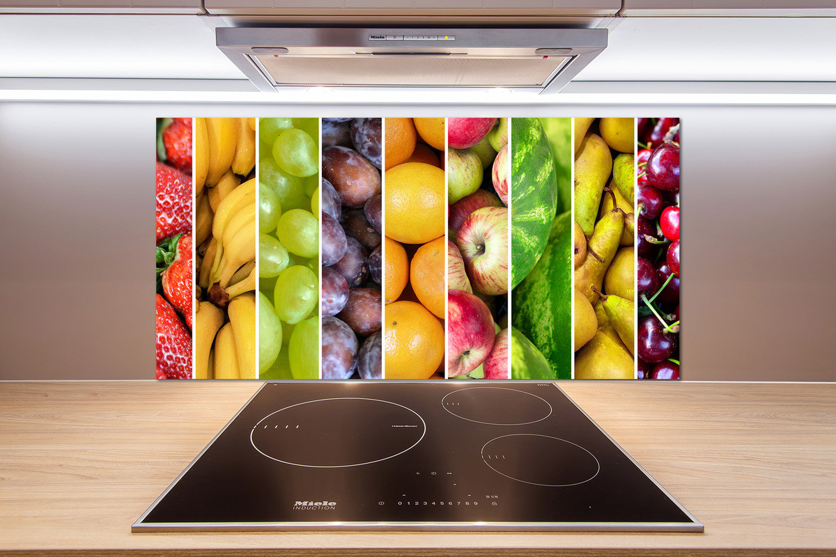 Panel szklany do kuchni Owoce