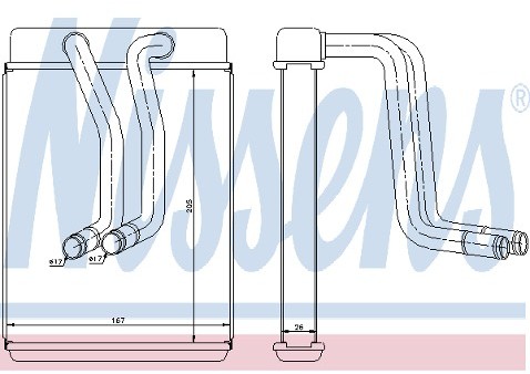 NISSENS Wymiennik ciepła, ogrzewanie wnętrza 77618