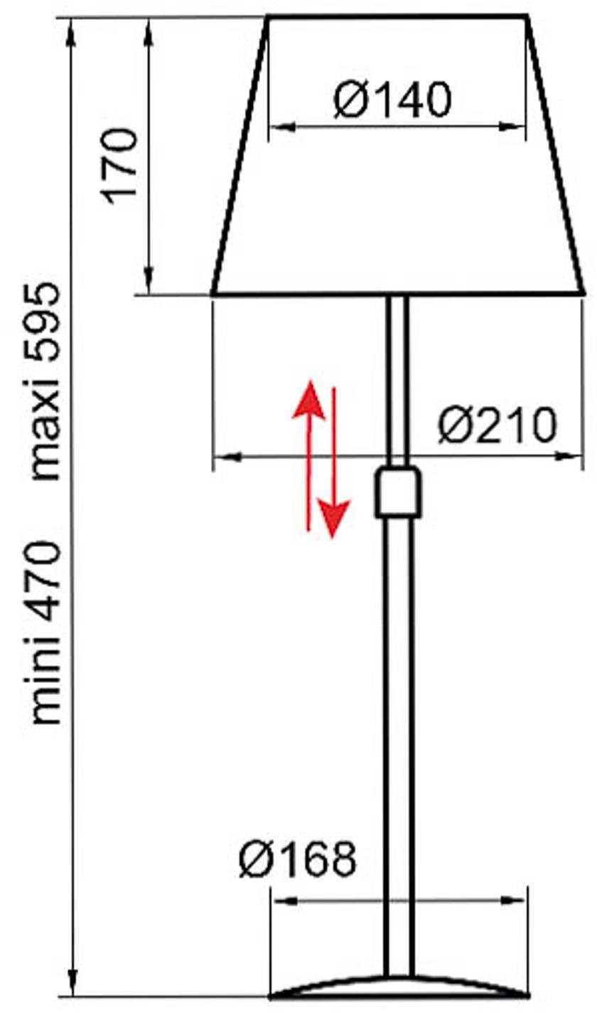 ALUMINOR Aluminor Store lampa stołowa, czarna/czerwona