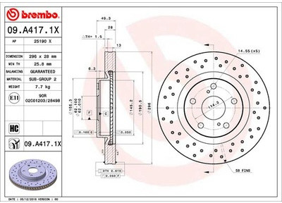 BREMBO 09.A417.1X 09.A417.1X