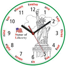 Atrix Zegar języki świata Statua Wolności ATE900SL