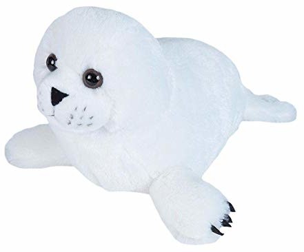 Wild Republic 22483 pluszowe foki niemowlęce, Cuddlekins przytulanka zwierzątko pluszowe, 30 cm, białe 22483