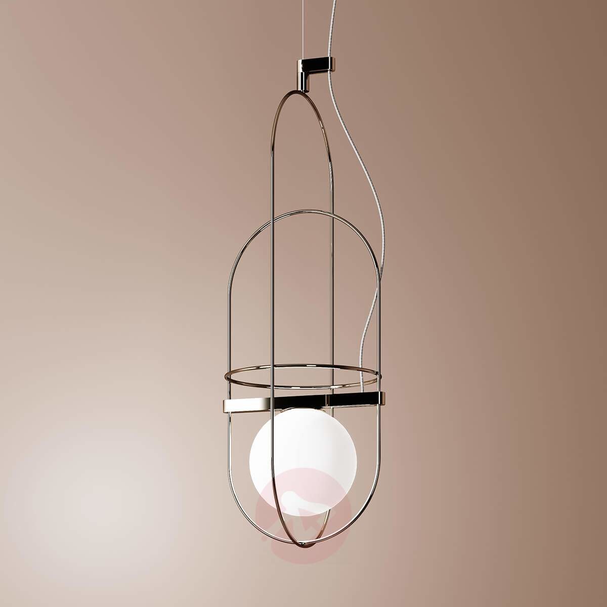 Filigranowa lampa wisząca LED Setareh w chromie