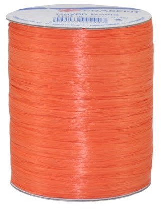 Unbekannt Präsent Rayon Rafia taśma łykowa tangerine, 100 m taśma dekoracyjna do pakowania prezentów, ozdabiania i majsterkowania świątecznych dekoracji, wstążka na specjalne okazje 133-620