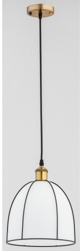 Alfa Dave 60632.40 lampa wisząca zwis 1x60W E27 biała/miedziana