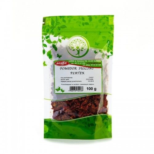 Agnex Krzysztof Wierzbicki Suszone pomidory płatki 100g SUSZONE POMIDORY