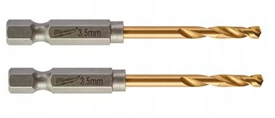 MILWAUKEE Wiertła Tytanowe Metalu Shockwave 3,5mm