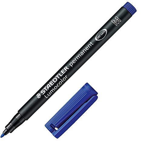 Staedtler 317 Lumocolor zestaw 10 cienkopisów uniwersalnych, końcówka M, średnica ok. 1,0 mm, permanentne, w opakowaniu kartonowym, niebieski 317-3