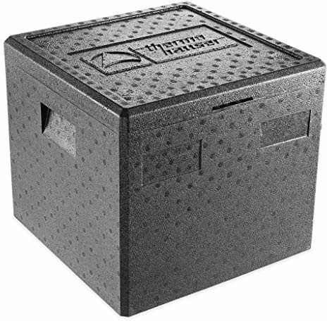 Thermohauser Pojemnik termiczny EPP do pizzy czarny, z pokrywką, 37,5 l 4000249738