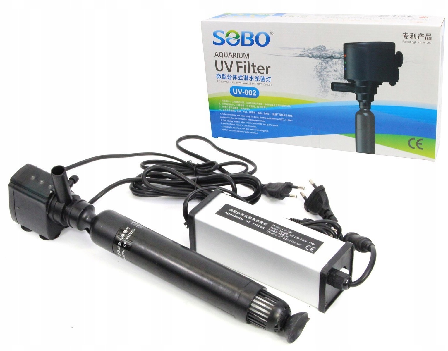 Sobo Sterylizator Uv-c 10W + Pompa Przeciw Glonom