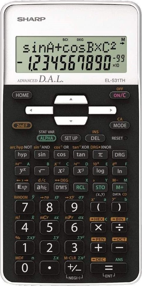 Sharp Kalkulator kalkulačka EL531THBWH bílá blister SH-EL531THBWH