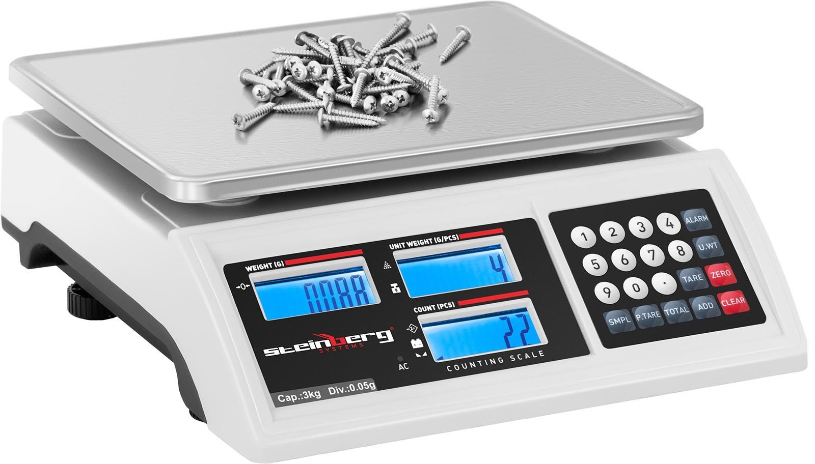Steinberg Waga licząca - 3 kg / 0,05 g - LCD 10030498 SBS-ZW-30005