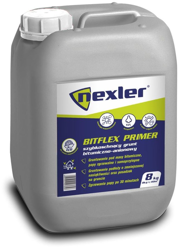 Izohan Grunt bitumiczno-anoniowy szybkowiążący Bitflex Primer 8 kg Nexler