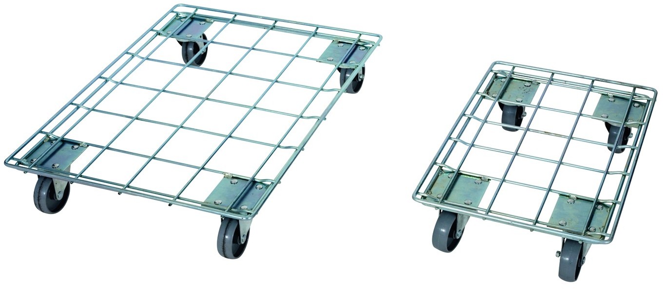 intra.se Swedmach Ocynkowany Płaski Wózek 800X600, Do Koszy, Kartonów Pojemników Euro