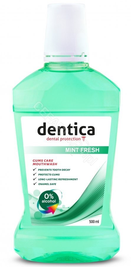 Dentica Mint Fresh Mouthwash Płyn do płukania jamy ustnej 500 ml 5907608610158