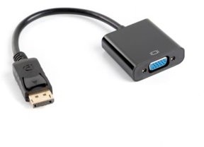 Lanberg Adapter DisplayPort M) > VGA 15 pin F) czarny na kablu (AD-0002-BK)