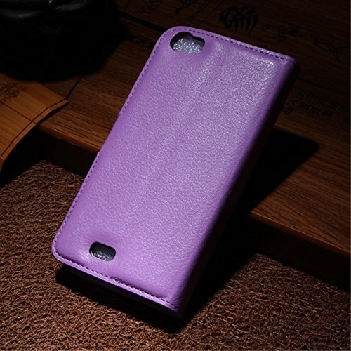 LD Case A000213 pokrowiec o wyglądzie skóry, z przegródkami na karty do Wiko Lenny, fioletowy A000213