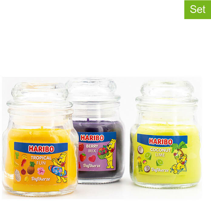 Haribo Haribo Świece zapachowe (3 szt.) 