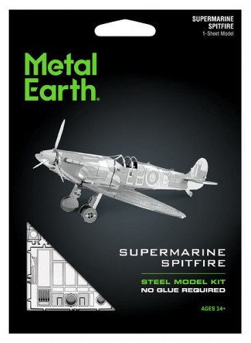 Metal Earth Fascinations Spitfire Supermarine, model do składania metalowy.