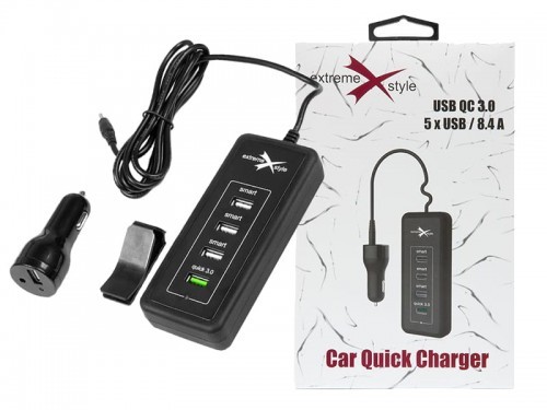 ExtremeStyle Ładowarka samochodowa 5 x USB CC845U-QC30