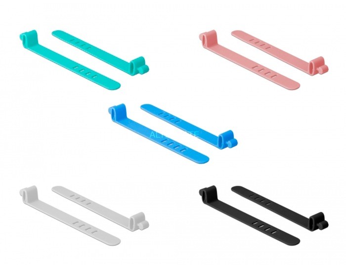 Delock 18829 opaska kablowa Releasable cable tie Silikon Różne kolory 10 szt.