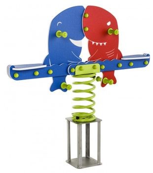 KBT POLSKA Bujak na sprężynie na plac zabaw podwójny rekin