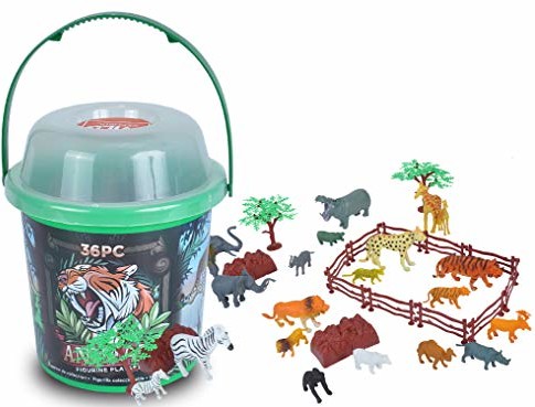 Wild Republic 22112 Animal Bucket Figurine Playset. Novelty 2018.