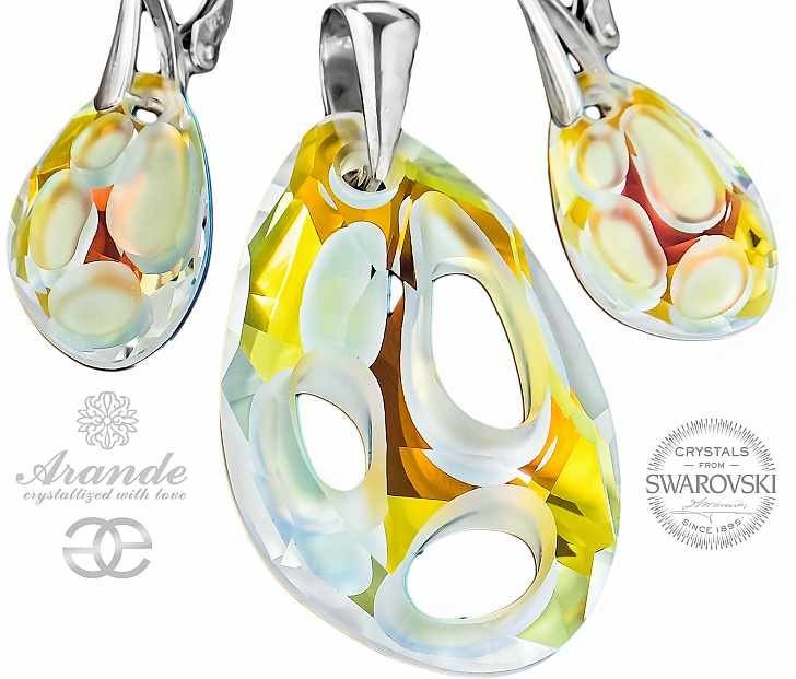 Arande NOWOŚĆ SWAROVSKI KOLCZYKI WISIOREK RADIOLARIAN AURORA SREBRO 700778
