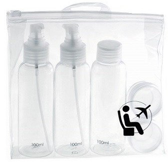 INTER-VION Travel Cosmetic Container Kit podróżny zestaw pojemników na kosmetyki 5szt 71134-uniw