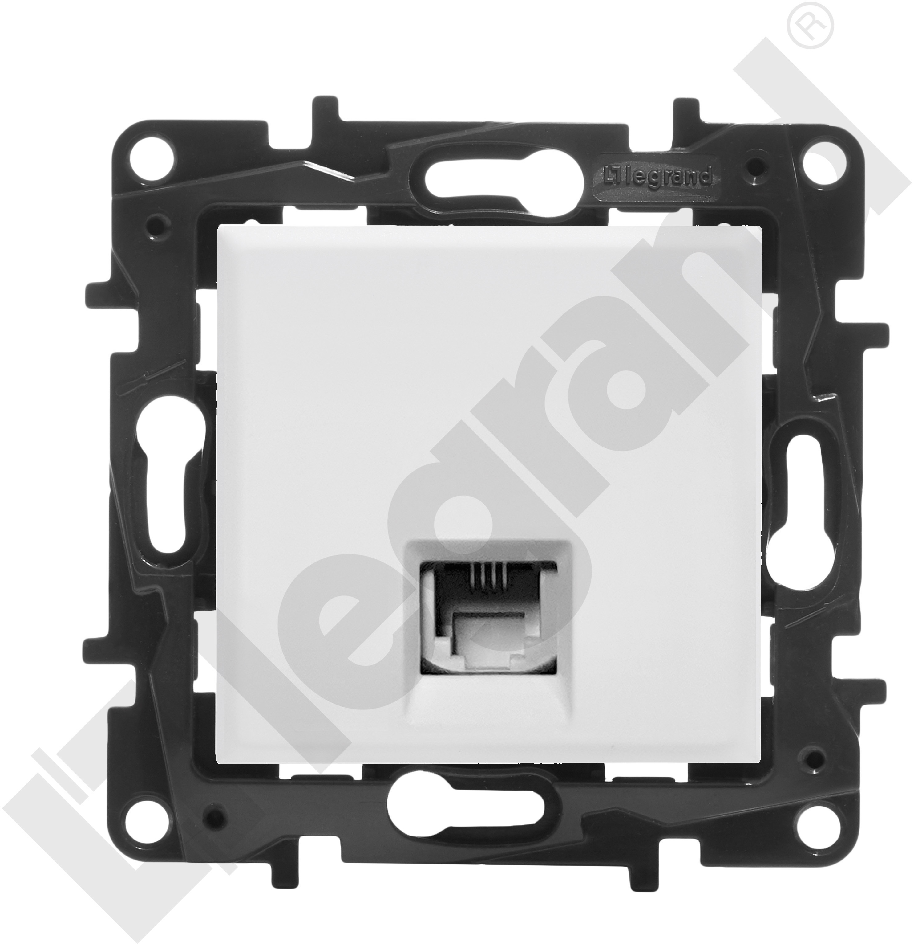 Legrand Gniazdo RJ11 pojedyncze Niloe Step 863155 wkręty białe