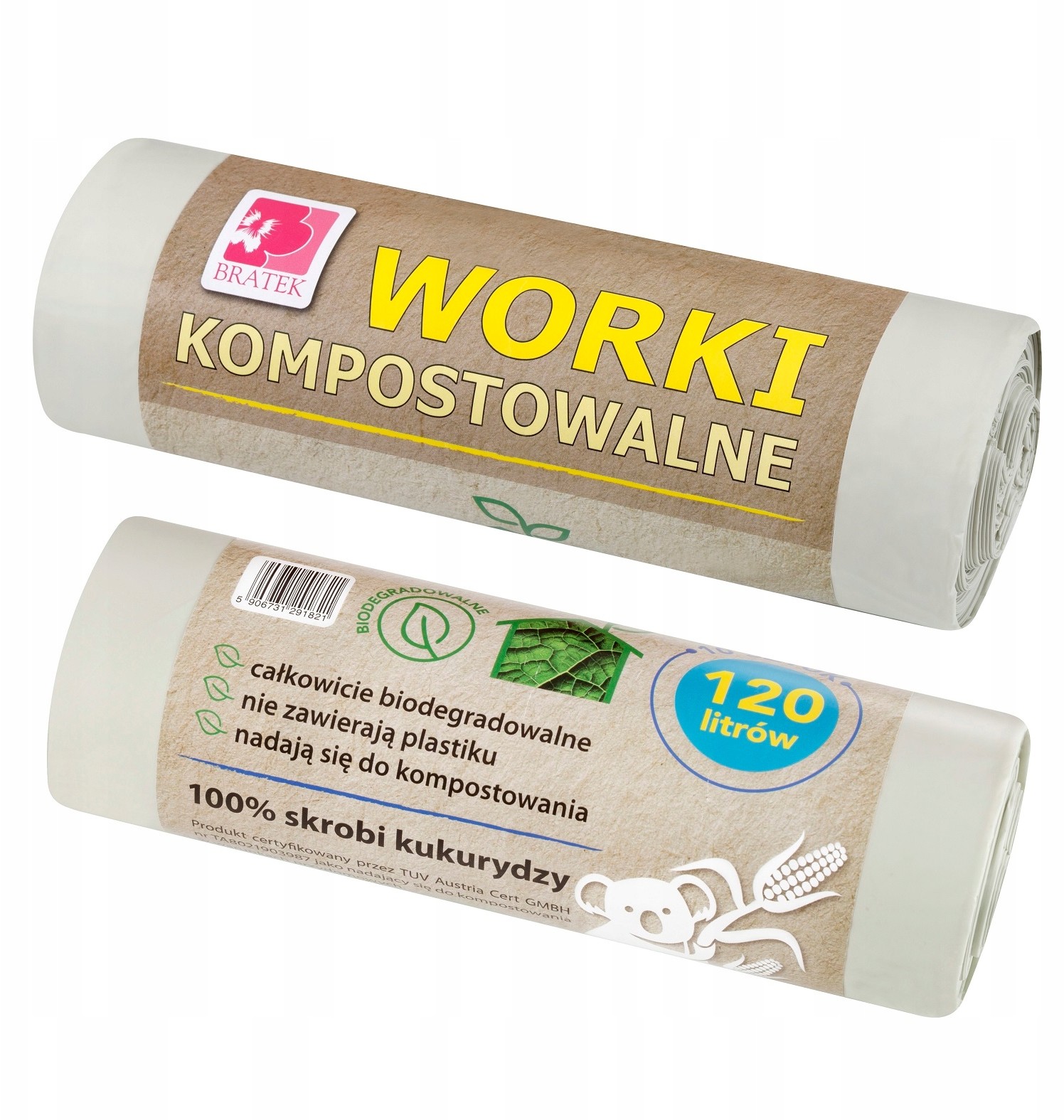 Biodegradowalne Kompostowalne Worki Na Śmieci 120l