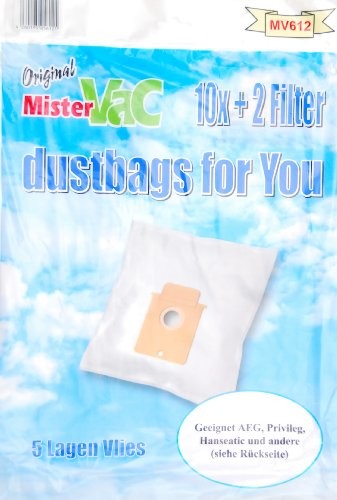 Mister Vac MisterVac MV 612/worków do odkurzacza 5-warstwowa włóknina/torebki na korzyść Pack 20 + 4/filtr do AEG VAMPYR MV 612