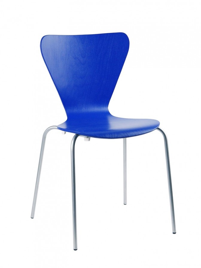 Delta IVO krzesło granatowe, sklejka/metalowa rama