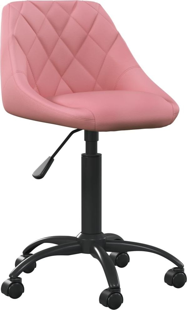 vidaXL Krzesło biurowe Krzesło biurowe różowe obite aksamitem