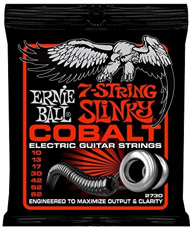 Ernie Ball Cobalt Slinky 7 10  62 Skinny Top Heavy Bottom 2730