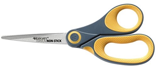 Westcott Nożyce do cięcia  azotkiem tytanu NON Stick Soft Grip, szary/żółty, 25 cm E-33681 00