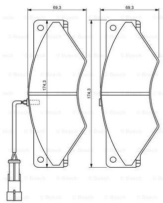 Bosch Zestaw klocków hamulcowych, hamulce tarczowe 0 986 494 193