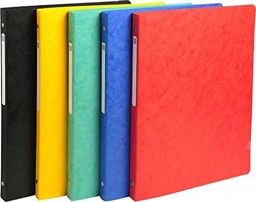 Exacompta 51250E segregator z twardego kartonu Manila, 4 ringi, 400g, grzbiet 20 mm, format A4, 5 różnych kolorów 3130630512509