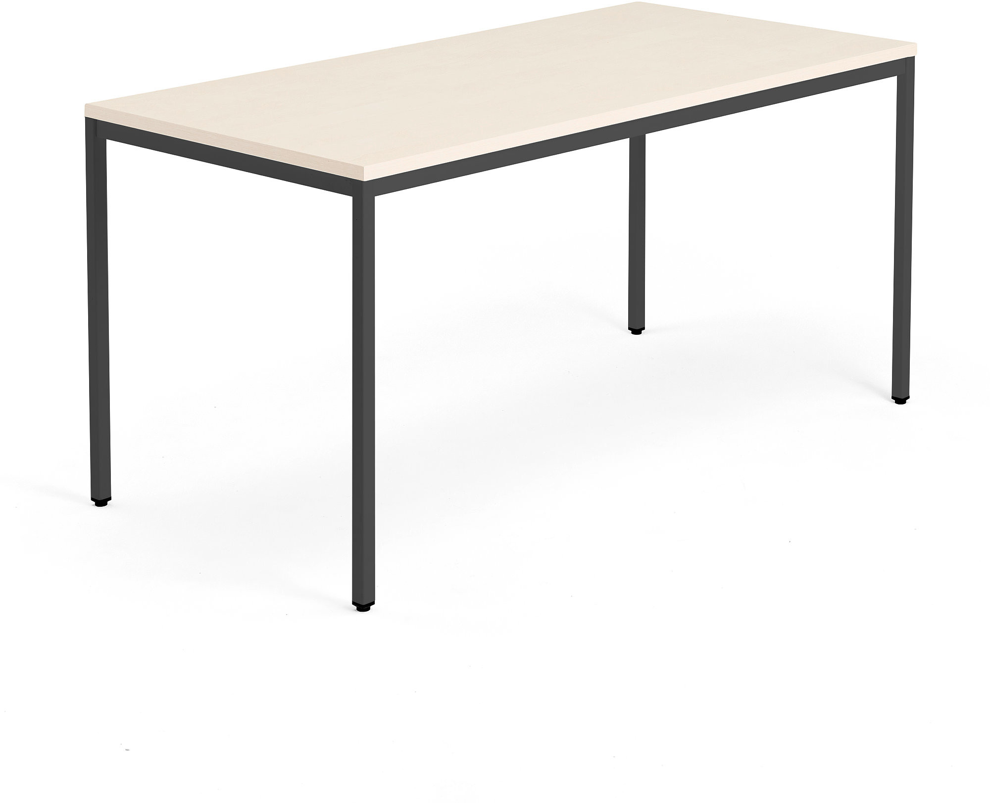 AJ Biurko Modulus rama 4 nogi 1600x800 mm czarna rama brzoza 1611412